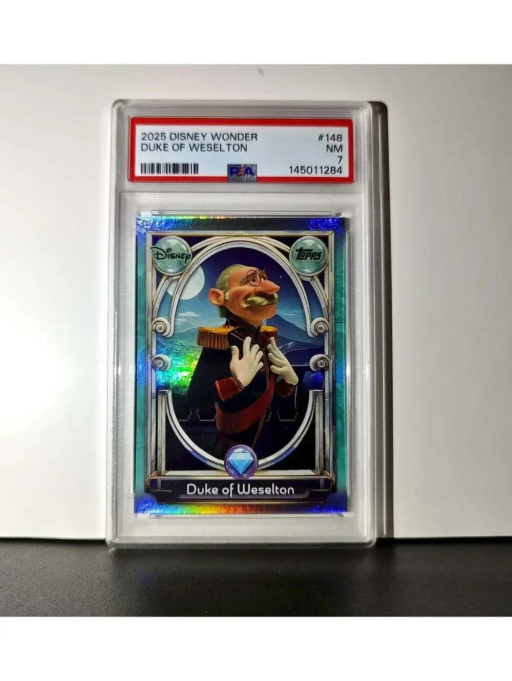Duke of Weselton 2025 Topps Disney Wonder #148 Diamond Card Frozen PSA 7